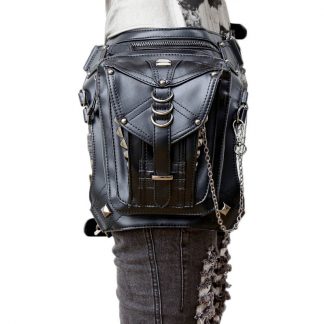 CMX GETFASIONBAGS-Steampunk-Style-Silver-Metal-Waist-Bags 1