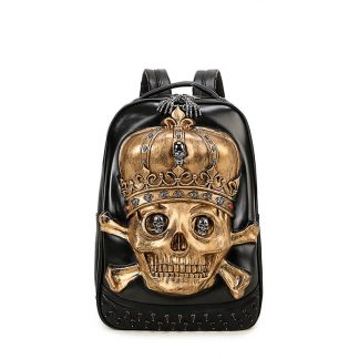 3d-Pu-Leather-Skull-Crown-Backpack-Youth-Fashion-School-Bags-Knapsack-For-Teenage-Boys-Bookbag-Zaino 1
