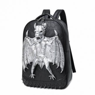 Punk vampire bat rivet waterproof computer school bagback 1